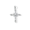 Thumbnail Image 1 of Cubic Zirconia Cross Charm in Sterling Silver