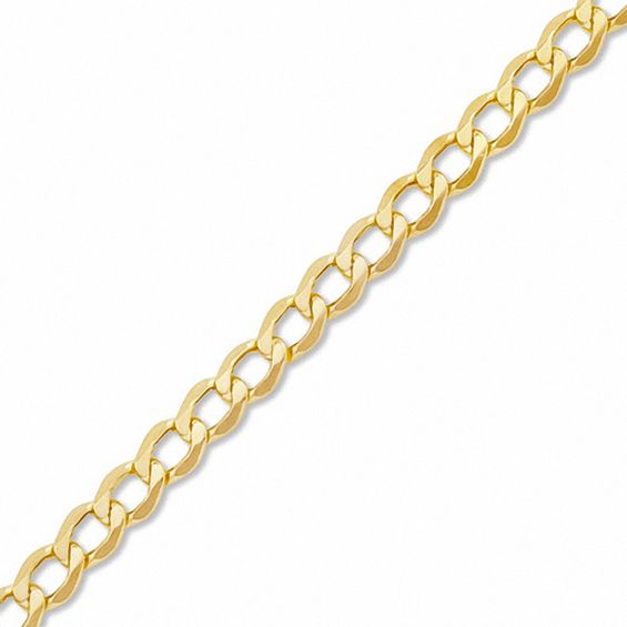 Made in Italy 110 Gauge Hollow Curb Chain Bracelet in 10K Gold