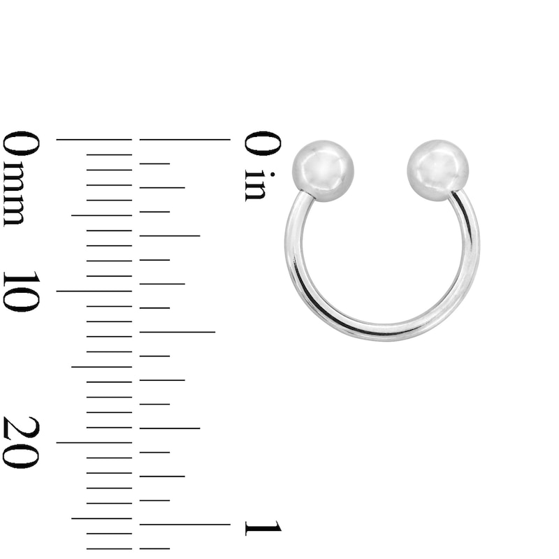 Main Image 2 of Solid Stainless Steel Horseshoe Pair - 16G 3/8&quot;