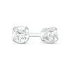 Thumbnail Image 1 of 3mm Cubic Zirconia Solitaire Stud Piercing Earrings in 14K Solid White Gold - Extra Long Post