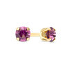 Thumbnail Image 1 of 3mm Purple Crystal Solitaire Stud Piercing Earrings in 14K Solid Gold