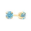 Thumbnail Image 1 of 3mm Light Blue Crystal Solitaire Stud Piercing Earrings in 14K Solid Gold