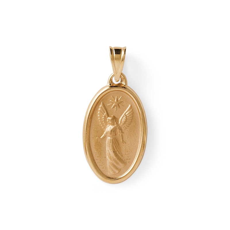 Main Image 1 of Reversible Angel Medallion Charm in 10K Gold