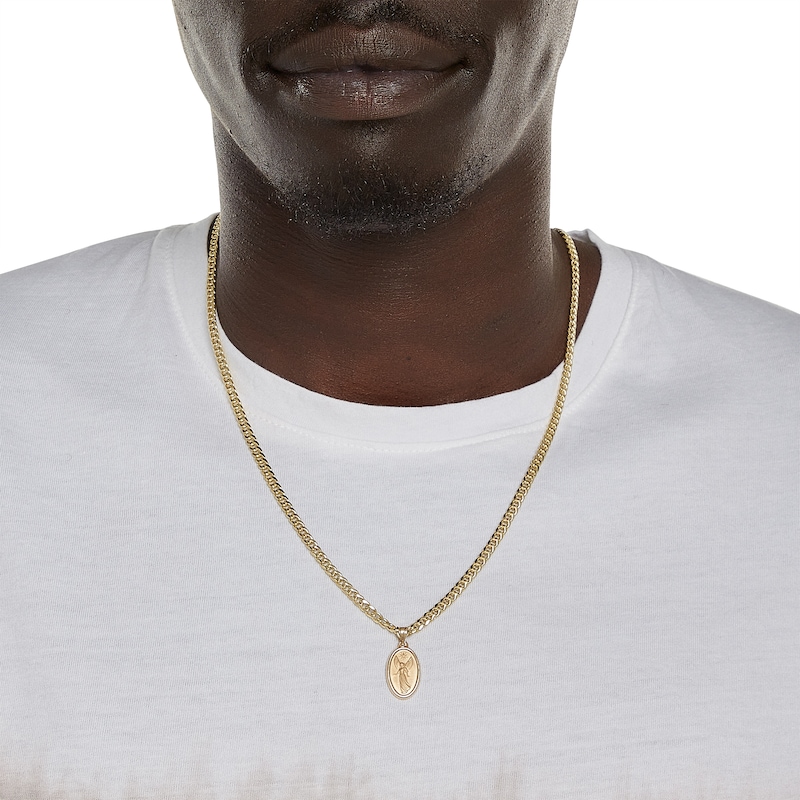 Reversible Angel Medallion Charm in 10K Gold | Banter