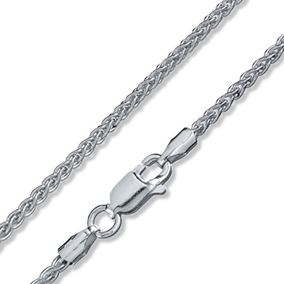 050 Gauge Spiga Chain Necklace in Sterling Silver