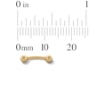 Thumbnail Image 4 of 10K Solid Gold Curved Barbell - 16G 1/4&quot;