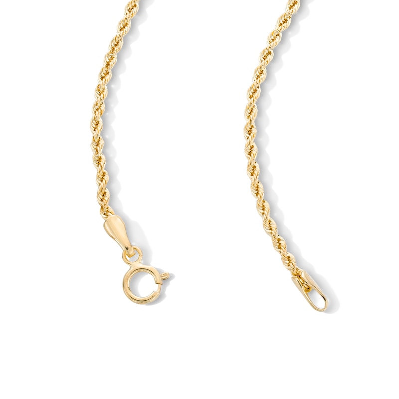 Main Image 5 of 14K Hollow Gold Rope Chain - 18&quot;