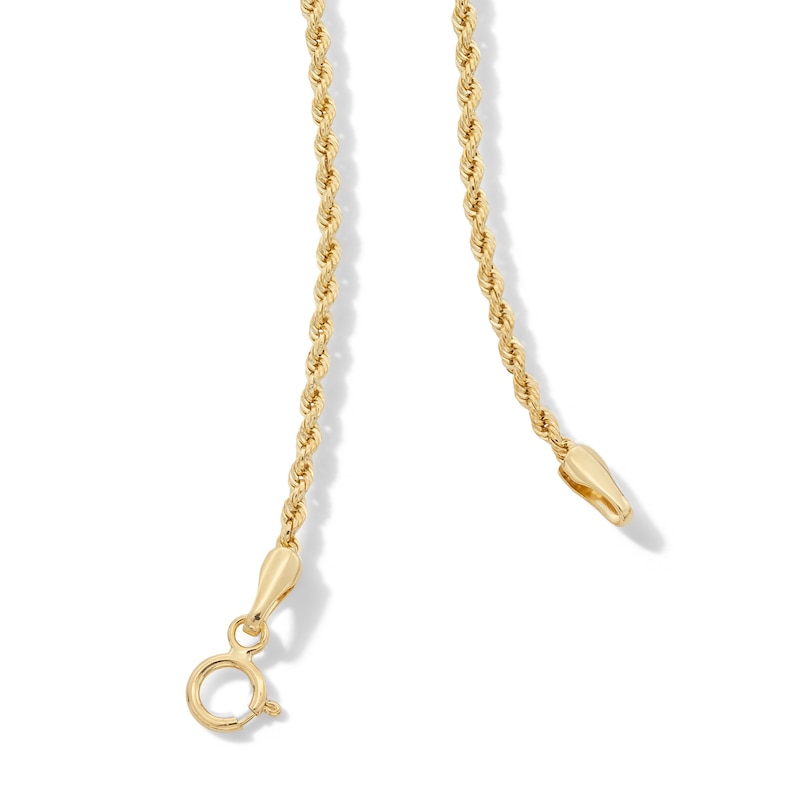 Main Image 5 of 14K Hollow Gold Rope Chain - 16&quot;