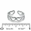 Thumbnail Image 1 of Open Heart Toe Ring in Sterling Silver