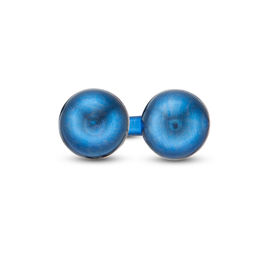 3mm Anodized Blue Ball Stud Piercing Earrings in Solid Titanium