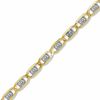 Thumbnail Image 1 of 040 Gauge Pavé Fashion Chain Bracelet in 14K Two-Tone Gold - 6&quot;