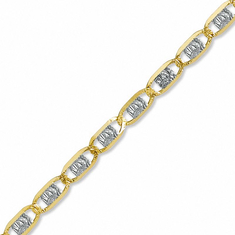 Main Image 1 of 040 Gauge Pavé Fashion Chain Bracelet in 14K Two-Tone Gold - 6&quot;