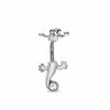 Thumbnail Image 0 of 014 Gauge Split Lizard Belly Button Ring with Crystals in Stainless Steel