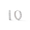 Thumbnail Image 0 of Cubic Zirconia Five Stone Huggie Earrings in 10K White Gold