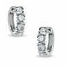 Thumbnail Image 1 of Cubic Zirconia Sterling Silver S Hoop Earrings