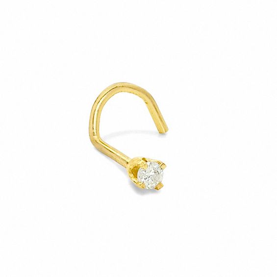 9ct gold sale diamond nose stud