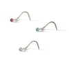 Thumbnail Image 1 of Solid Stainless Steel Crystal Screw Nose Stud Set - 20G