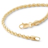 Thumbnail Image 5 of 10K Hollow Gold Rope Chain Bracelet - 7&quot;