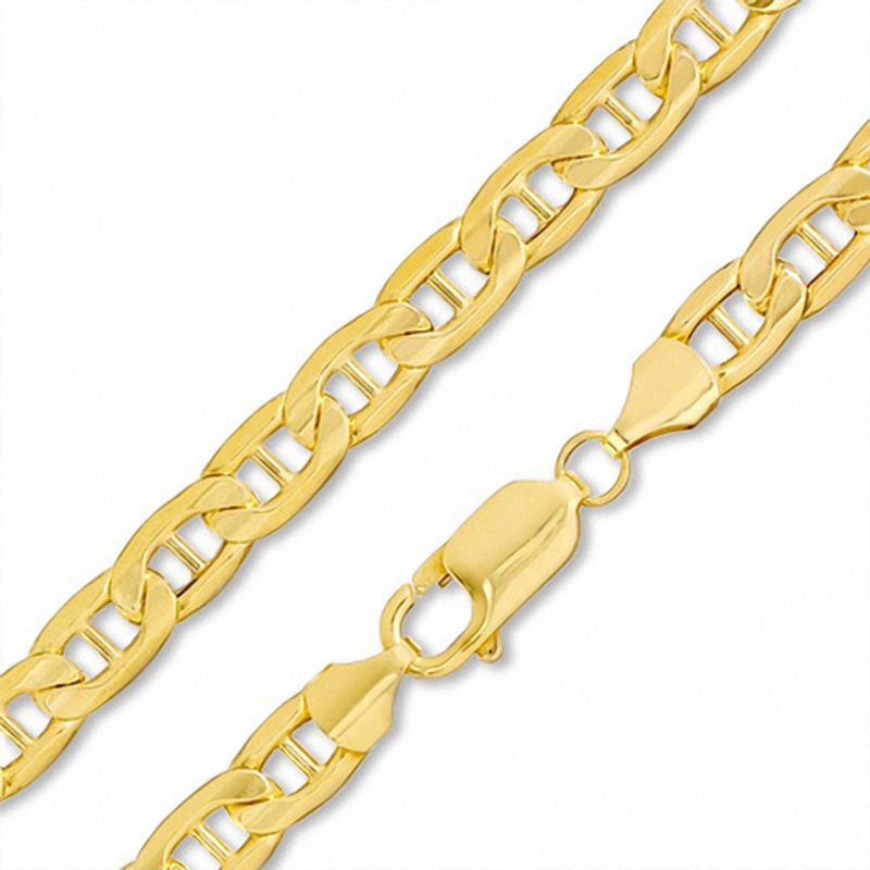 Made in Italy 140 Gauge Mariner Chain Bracelet in 10K Hollow Gold - 8