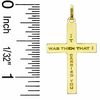 Thumbnail Image 2 of 10K Gold Footprints Cross Charm