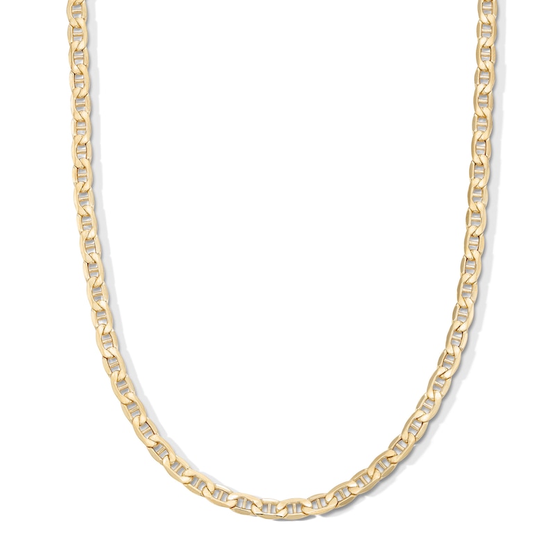 Main Image 1 of Made in Italy 100 Gauge Mariner Chain Necklace in 14K Hollow Gold - 24&quot;