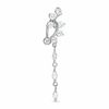 Thumbnail Image 0 of Solid Stainless Steel CZ Dangle Belly Button Ring - 14G