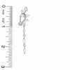 Thumbnail Image 1 of Solid Stainless Steel CZ Dangle Belly Button Ring - 14G