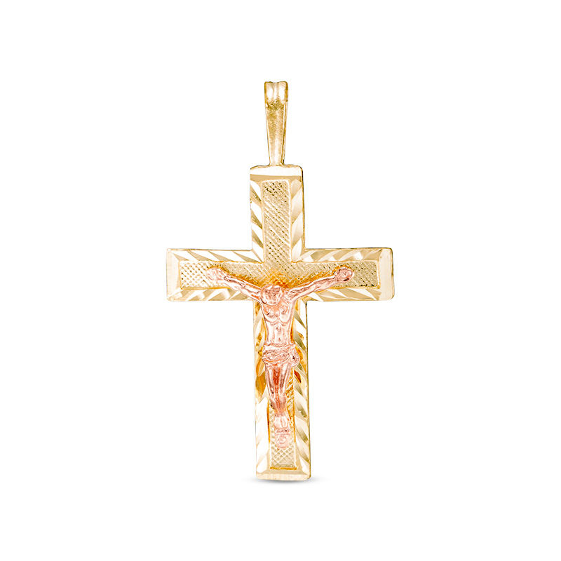 Main Image 1 of Crucifix Charm in 14K Two-Tone Gold