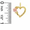 Thumbnail Image 2 of Diamond-Cut Heart with Rose Charm in 10K Two-Tone Gold