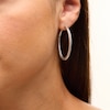 Thumbnail Image 2 of 40mm Diamond-Cut Hoop Earrings in Sterling Silver