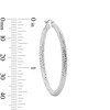 Thumbnail Image 3 of 40mm Diamond-Cut Hoop Earrings in Sterling Silver