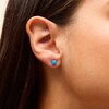 Thumbnail Image 2 of 5mm Synthetic Blue Opalesque Stud Earrings in Sterling Silver