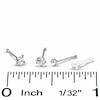 Thumbnail Image 5 of Solid Stainless Steel CZ Nose Stud Set - 20G