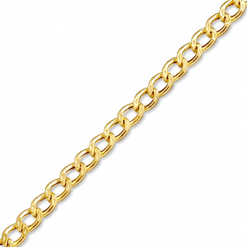 050 Gauge Diamond-Cut Wide Fashion Chain Bracelet in 10K Gold - 7.25"