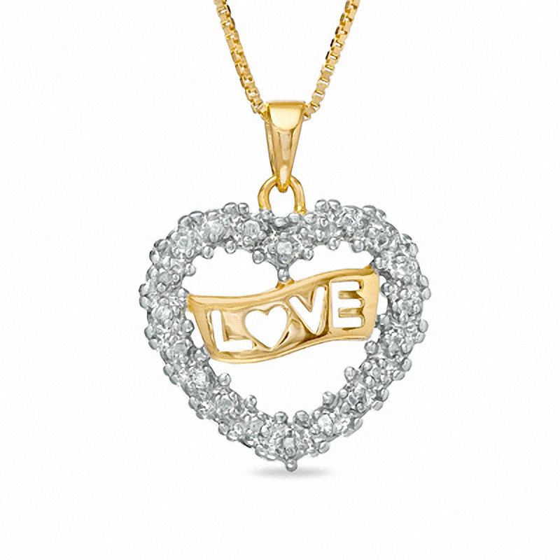 Diamond Accent Photo Heart Locket in Sterling Silver with 18K