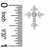 Thumbnail Image 1 of Cubic Zirconia Cross Stud Earrings in Sterling Silver