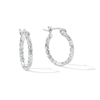 Thumbnail Image 1 of 14mm Diamond-Cut Hoop Earrings in Sterling Silver