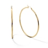 Thumbnail Image 1 of 59.5mm Diamond-Cut Twist Hoop Earrings in 10K Tube Hollow Gold