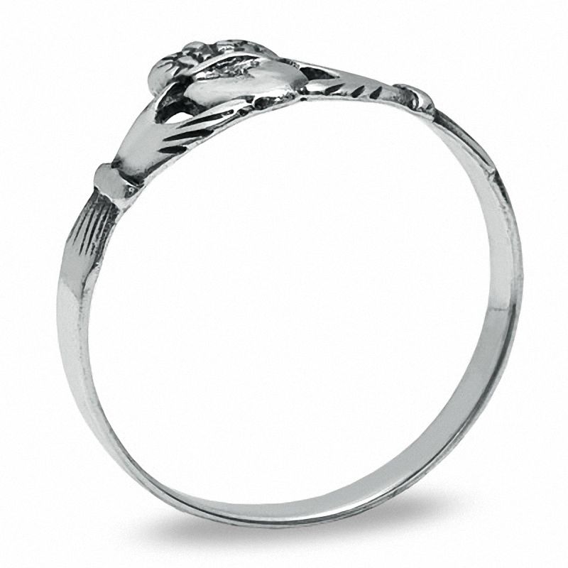 Main Image 2 of Claddagh Ring in Sterling Silver - Size 8