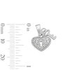 Thumbnail Image 4 of Cubic Zirconia Heart Key Charm in Sterling Silver