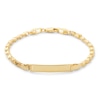 Thumbnail Image 1 of Child's Mirror Heart ID Bracelet in 10K Solid Gold - 5.5&quot;