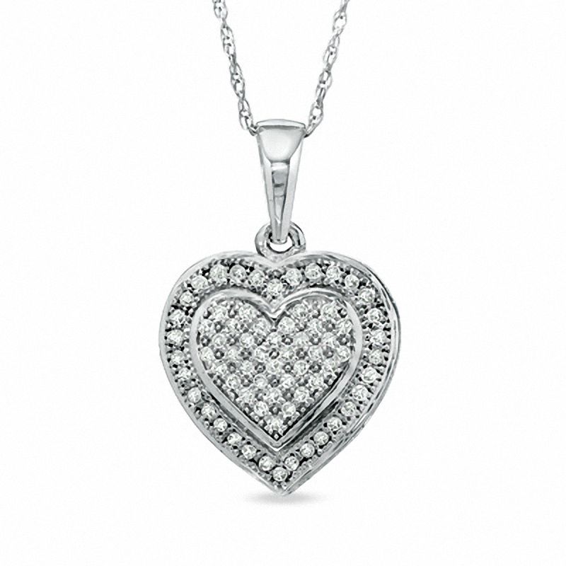 piercing pagoda diamond heart necklace