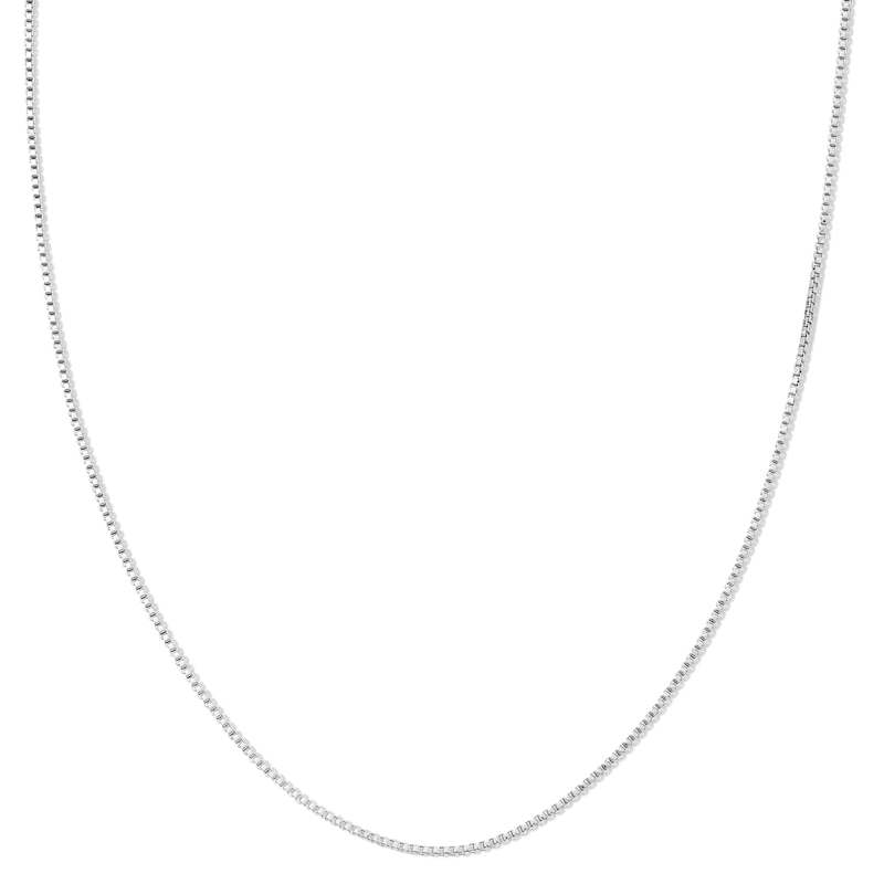 Main Image 1 of Made in Italy Child's 090 Gauge Box Chain Necklace in Solid Sterling Silver - 15&quot;