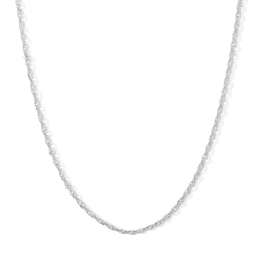 Made in Italy Child's 030 Gauge Singapore Chain Necklace in Solid Sterling Silver - 15&quot;