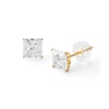 Thumbnail Image 1 of 5mm Square-Cut Cubic Zirconia Stud Earrings in 10K Gold