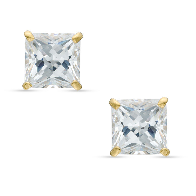 CZ Stone Short Earrings