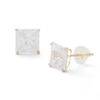 Thumbnail Image 1 of 7mm Square-Cut Cubic Zirconia Stud Earrings in 10K Gold