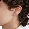 Thumbnail Image 3 of 7mm Square-Cut Cubic Zirconia Stud Earrings in 10K Gold