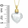 Thumbnail Image 2 of Cubic Zirconia Filled Heart Bottle Pendant in 10K Gold - 17&quot;