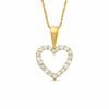 Thumbnail Image 0 of Cubic Zirconia Heart Pendant in 10K Gold - 17"